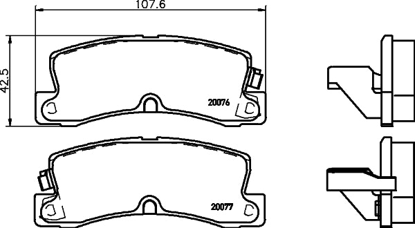 NF PARTS Bremžu uzliku kompl., Disku bremzes NF0005691